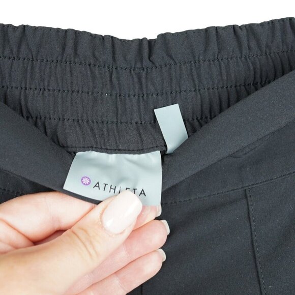 Athleta‎ Active Black Cargo Pants With Zipper Pockets & Elastic Waist - Size 8P - Picture 8 of 9